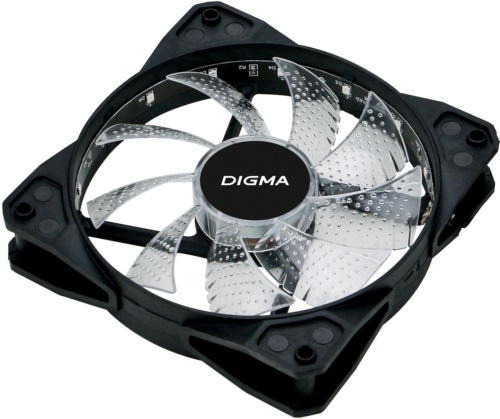  Digma DFAN-FRGB2 120x120x25mm 3-pin 4-pin (Molex)23dB 115gr LED Ret
