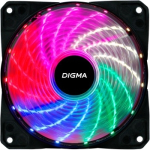  Digma DFAN-FRGB2 120x120x25mm 3-pin 4-pin (Molex)23dB 115gr LED Ret