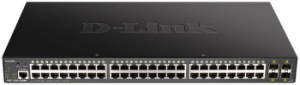  D-Link DGS-1250-52XMP/A1A, L2 Smart Switch with 48 10/100/1000Base-T ports and 4 10GBase-