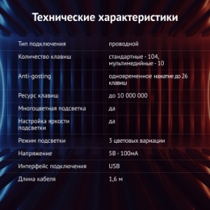  Oklick 700G  USB Multimedia Gamer LED