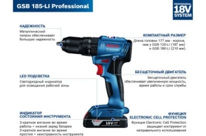 - Bosch GSB 185-LI . : (  ) (06019K3100)