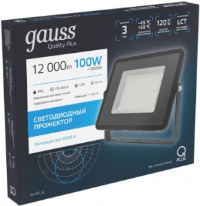  Led Qplus 100 IP65 6500 . Gauss 613511100