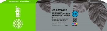 Картридж струйный Cactus CS-F6V16AE №123 многоцветный (4мл) для HP HP DeskJet 2130