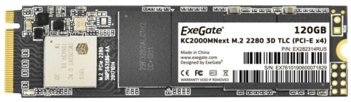  SSD  ExeGate EX282314RUS KC2000TP120 120 Gb M.2 2280 3D TLC (PCI-E x4)