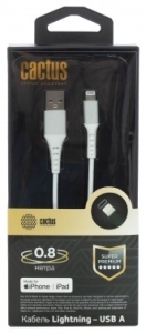  Cactus CS-LG.USB.A-0.8 USB (m)-Lightning (m) 0.8  