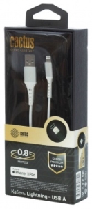  Cactus CS-LG.USB.A-0.8 USB (m)-Lightning (m) 0.8  