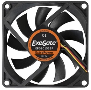  ExeGate ExtraPower EP08015S3P, 80x80x15 ,  , 3pin, 2500RPM, 26dBA