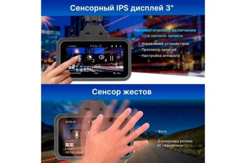  TrendVision TDR-725 Real 4K 2CH  8Mpix 2160x3840 2160p 170. GPS NT96670