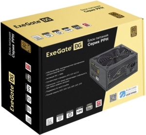   400W ExeGate 80 PLUS Bronze 400PPH (ATX, APFC, SC,  88% (80 PLUS Bronze), 12cm fan,