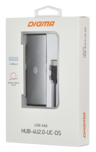  USB-C Digma HUB-4U2.0-UC-DS 4. 