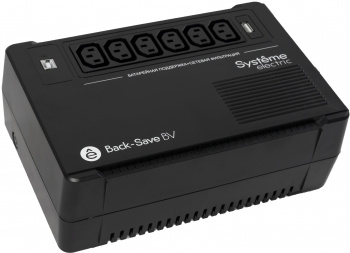  Systeme Electri Back-Save, 600VA/360W, 230V, Line-Interactive, AVR, 6xC13 Outlets, USB charge(t