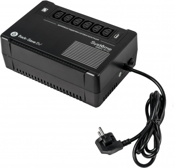  Systeme Electri Back-Save, 600VA/360W, 230V, Line-Interactive, AVR, 6xC13 Outlets, USB charge(t
