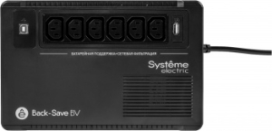  Systeme Electri Back-Save, 600VA/360W, 230V, Line-Interactive, AVR, 6xC13 Outlets, USB charge(t