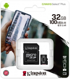   microSDHC 32GB  Class10 Kingston <SDCS2/32GB> Class10 UHS-I Canvas Select up to 100MB/s 