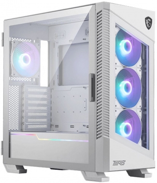  MSI MPG VELOX 100R WHITE, Global, 2xUSB 3.0, 1xType C, 4x120mm ARGB Fan, ARGB