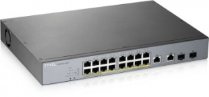  Zyxel GS1350-18HP, 16xGE PoE+, 2xCombo (SFP/RJ-45),  PoE 250 ,  