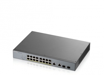  Zyxel GS1350-18HP, 16xGE PoE+, 2xCombo (SFP/RJ-45),  PoE 250 ,  