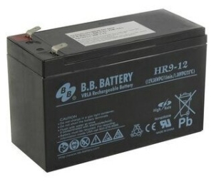  B.B. Battery series HR, HR9-12, voltage 12V, capacity 9Ah (discharge 20 hours), capacity