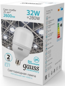  Elementary T100 32W 2700lm 6500K E27 LED