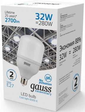  Elementary T100 32W 2700lm 6500K E27 LED