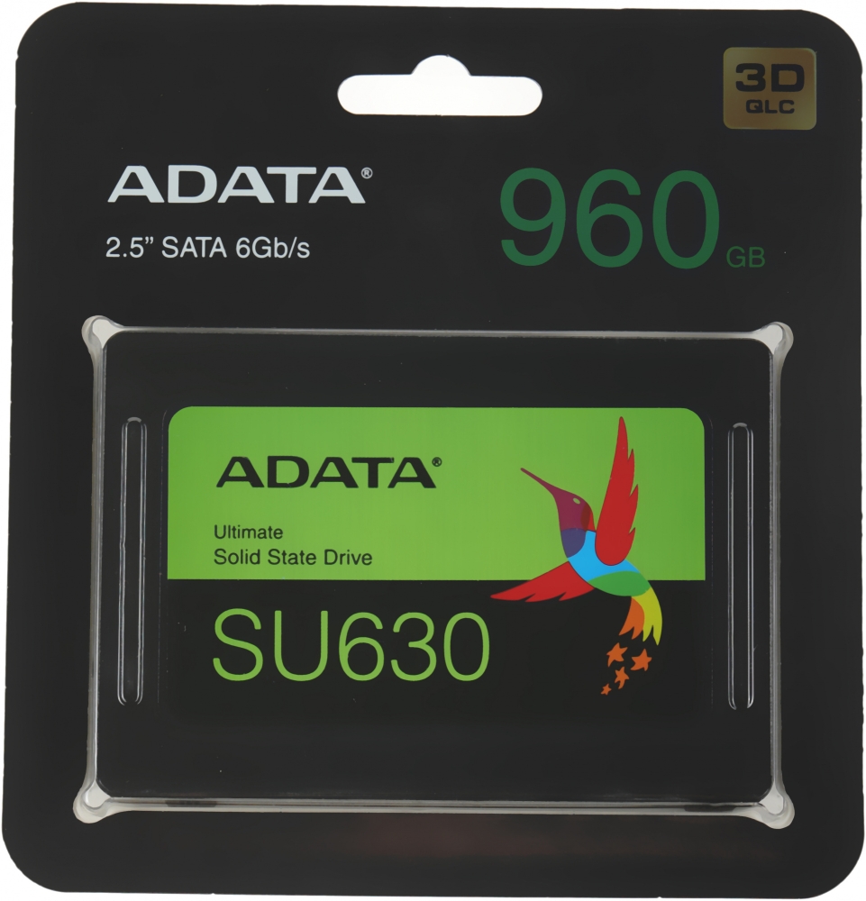 Твердотельный накопитель SSD ADATA SU630SS Client SSD 960GB ASU630SS-960GQ-R SATA 6Gb/s, 520/450, I