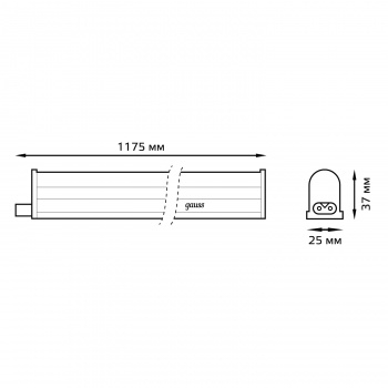   Gauss Fito TL LED  15W 3000K 1172 (Full spectrum) 1/25