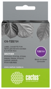   Cactus CS-TZE731 TZe-731   Brother PT-P1010, PT-P700, P750W, P900W, P950