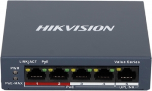  Hikvision DS-3E0105P-E/M(B) 4 RJ45 100M PoE   6; 1 Uplink  100 Ethern