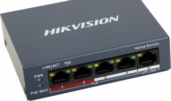  Hikvision DS-3E0105P-E/M(B) 4 RJ45 100M PoE   6; 1 Uplink  100 Ethern