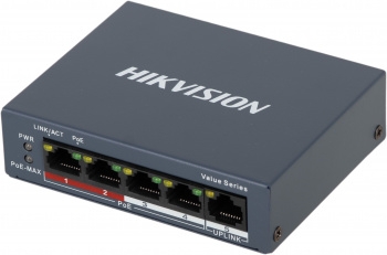  Hikvision DS-3E0105P-E/M(B) 4 RJ45 100M PoE   6; 1 Uplink  100 Ethern
