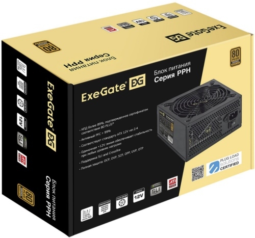   1200W ExeGate EX292158RUS-OEM 80 PLUS Bronze 1200PPH-OEM (ATX, APFC,  89% (80 PLUS 