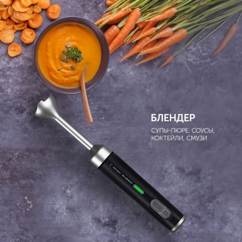 Блендер погружной Polaris PHB 0746 CordLess 700Вт черный