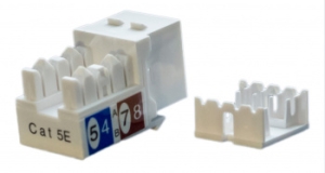  Hyperline KJ9-8P8C-C5e-90-WH Keystone Jack RJ-45(8P8C),  5e, 