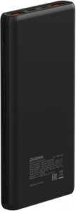   Digma DGPF10C 10000mAh QC3.0/PD3.0 22.5W 3A 2xUSB-A/USB-C  (DGPF10C22PBK