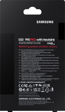   Samsung SSD 990 PRO, 1000GB, M.2(22x80mm), NVMe 2.0, PCIe 4.0 x4, V-NAND TL