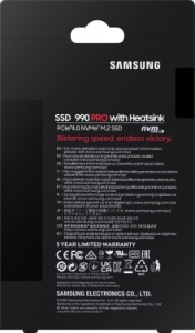   Samsung SSD 990 PRO, 1000GB, M.2(22x80mm), NVMe 2.0, PCIe 4.0 x4, V-NAND TL
