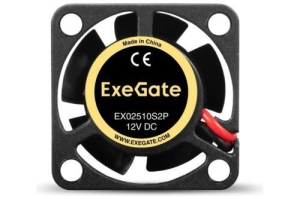  12 DC ExeGate EX02510S2P (25x25x10 , Sleeve bearing ( ), 2pin, 1000