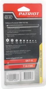  PATRIOT SK-9, TORX,T10-T50,CRV, 9 