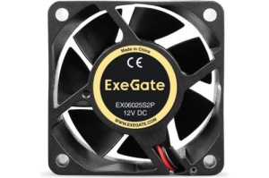  12 DC ExeGate EX06025S2P (60x60x25 , Sleeve bearing ( ), 2pin, 3500