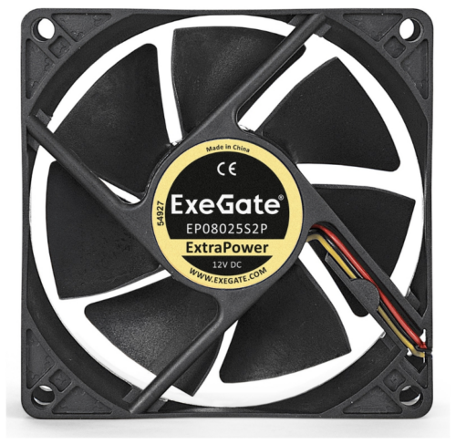  ExeGate ExtraPower EP08025S2P, 80x80x25 ,  , 2pin, 2200RPM, 23dBA
