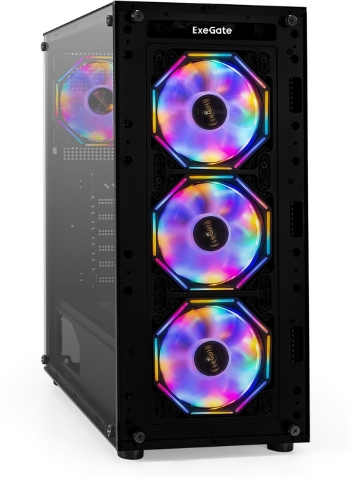  Miditower ExeGate i3 BASE (ATX,  ,  , 1*USB+1*USB3.0, , 4 . 12  RGB 