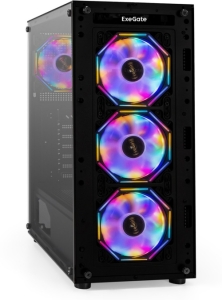  Miditower ExeGate i3 BASE (ATX,  ,  , 1*USB+1*USB3.0, , 4 . 12  RGB 