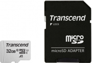   Micro SecureDigital 32Gb Transcend TS32GUSD300S-A  {MicroSDHC Class 10 UHS-I, SD adapter}