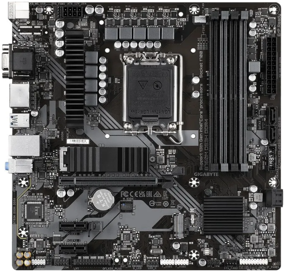   Gigabyte B760M DS3H DDR4 LGA1700
