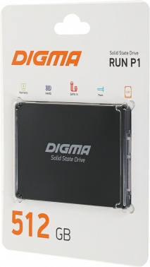  SSD Digma SATA III 512Gb DGSR2512GP13T Run P1 2.5