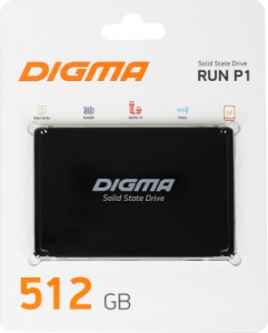  SSD Digma SATA III 512Gb DGSR2512GP13T Run P1 2.5