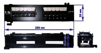 - Lanmaster TWT-PP12UTP-H 19 1U 12xRJ45 .5e UTP