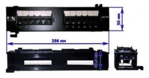 - Lanmaster TWT-PP12UTP-H 19 1U 12xRJ45 .5e UTP