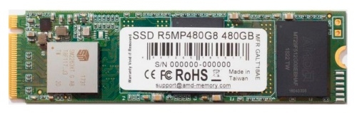  M.2 2280 480GB AMD Radeon R5 Client SSD R5MP480G8 PCIe Gen3x4 with NVMe, 2130/1630, IOPS 