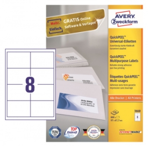  Avery Zweckform 3660 A4 97x67.7 8  /70/2/100./  . 